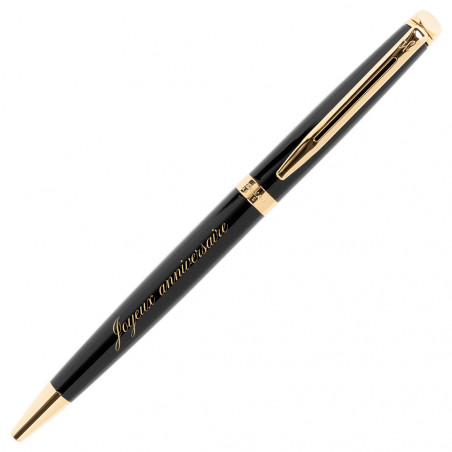 Stylo Waterman Hémisphère noir à personnaliser