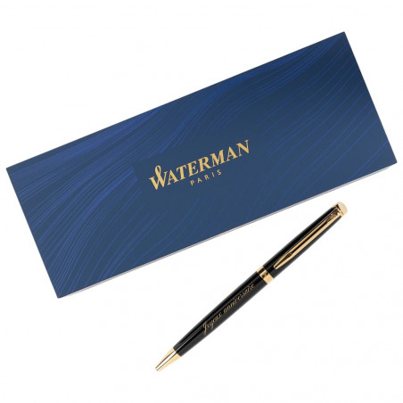 Stylo Waterman Hémisphère noir personnalisable avec texte