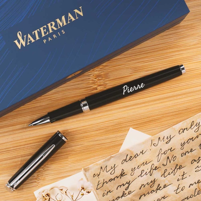 Stylo Waterman Hémisphère Roller noir personnalisable