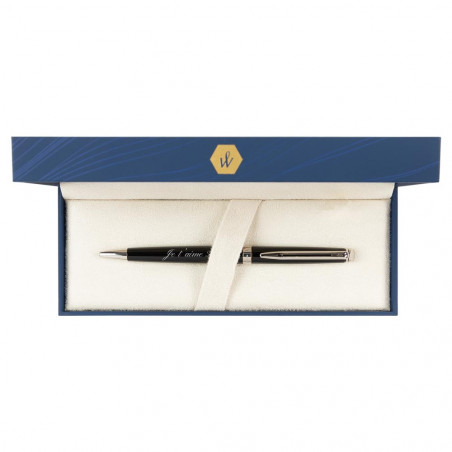 Stylo Waterman Hémisphère noir personnalisable avec texte