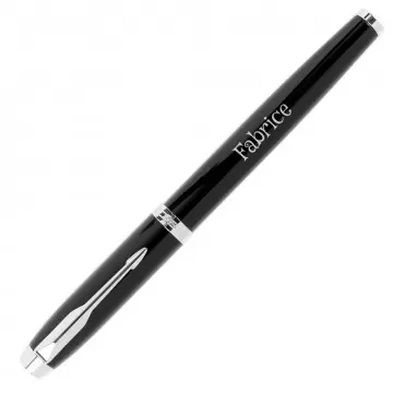 Stylo à Plume IM Parker noir personnalisable | Gravure texte