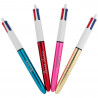 Stylo BIC 4 couleurs brillant gravé