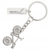 Porte clé bicyclette texte gravure personnalisable