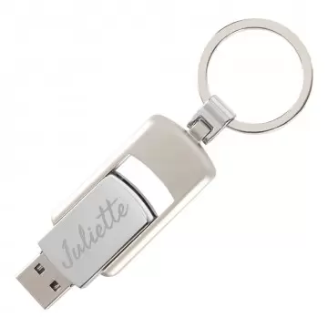 Porte clé avec sa clé USB 16 Go gravée avec texte