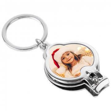 Porte clef coupe-ongle personnalisé avec photo