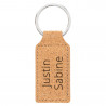 Porte clef liège rectangle gravé