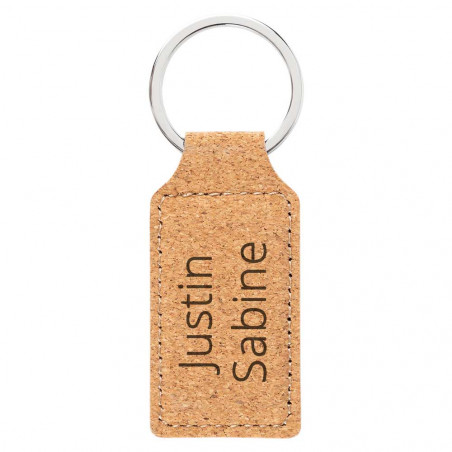 Porte clef liège rectangle personnalisable