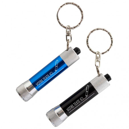 Porte clé lampe personnalisable avec texte gravé
