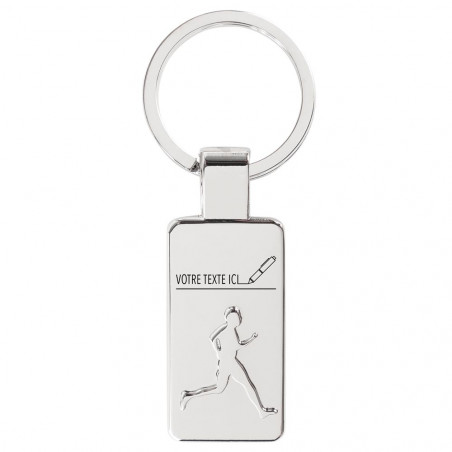 Porte clé joggeur gravé texte