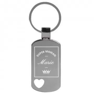 Porte clé métal pour maman personnalisé | Gravure prénom unique