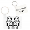 Porte clé rectangle famille photo personnalisée