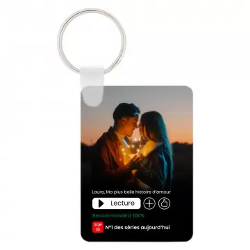 Porte clé Netflix personnalisé | Impression photo avec design netflix