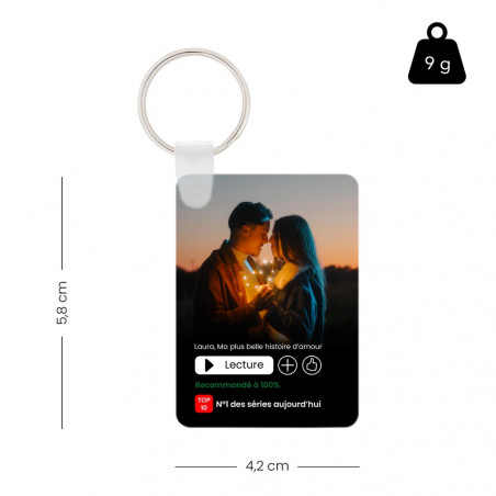 Taille de porte clé Netflix