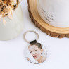 Porte clef cuir rond personnalisable
