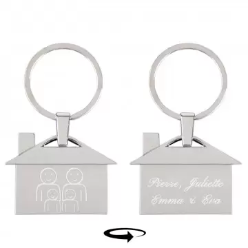 Porte clefs famille à personnaliser | Gravure texte ou prénom