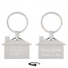 Porte clef maison avec famille personnalisé
