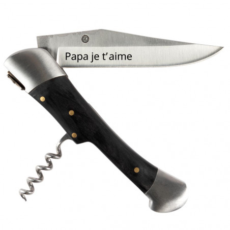 Couteau outdoor noir personnalisé