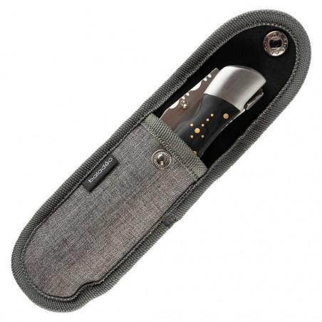 Couteau extérieur manche noir nature avec pochette