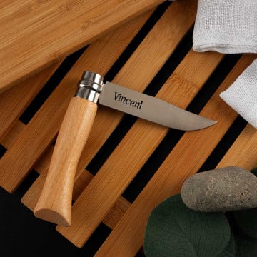 Couteau Opinel N°7 personnalisé | Gravure texte au choix