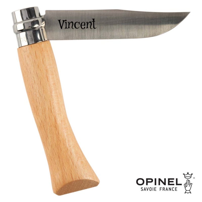 Couteau Opinel 7 gravé