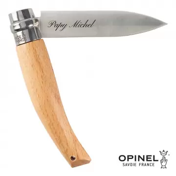 Couteau Opinel de jardin personnalisé | Gravure texte sur lame