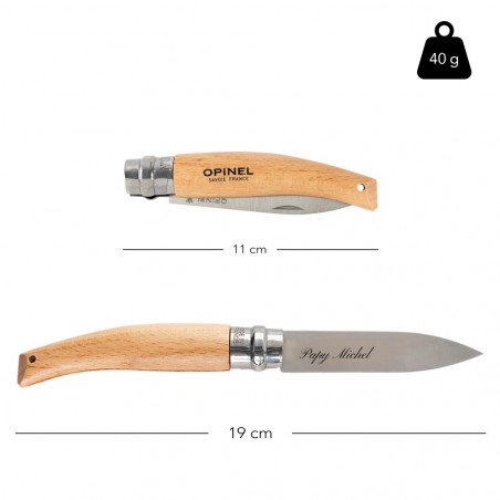 Taille du couteau de jardin Opinel