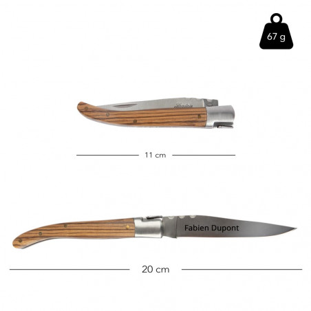 Taille du coffret gravé