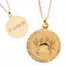 Pendentif plaqué or Cancer