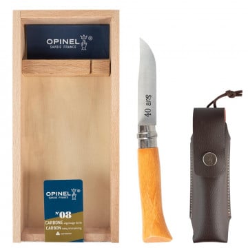 Coffret Opinel avec couteau gravé et étui