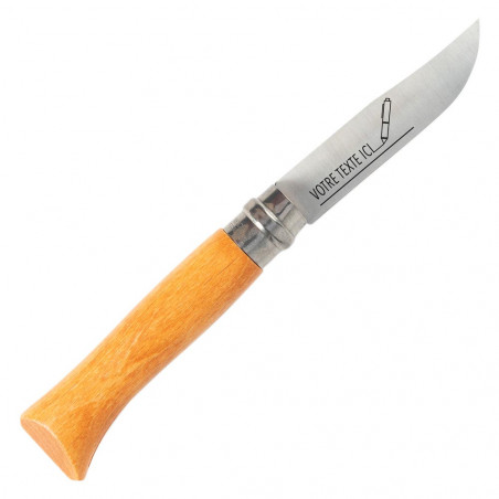 Couteau Opinel personnalisé avec gravure sur la lame