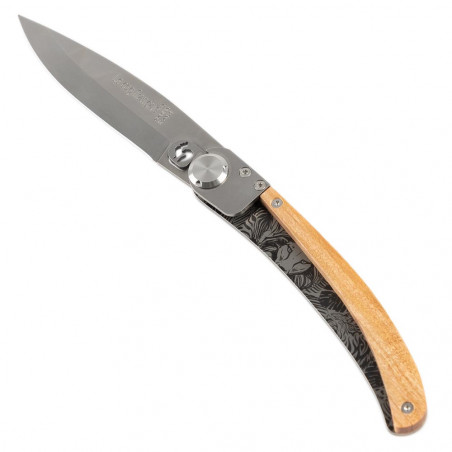 Couteau safari en bois et acier personnalisé