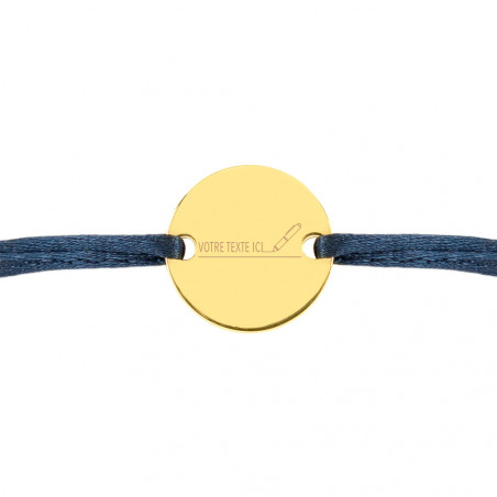 Gravure personnalisée sur bracelet rond plaqué or
