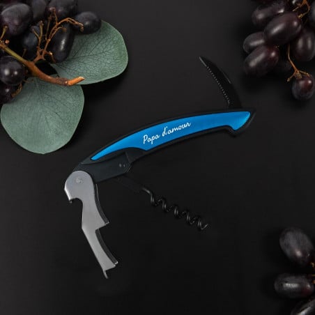 Couteau sommelier avec gravure texte