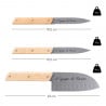 Taille des couteaux de cuisine personnalisés
