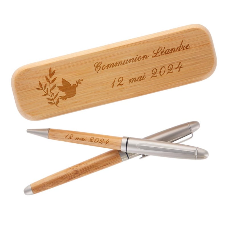 Lot De 30 Stylos En Bois Avec Carte Cœur – Cadeaux D’invités Pour Mariage, Anniversaire, Baptême, Remerciement