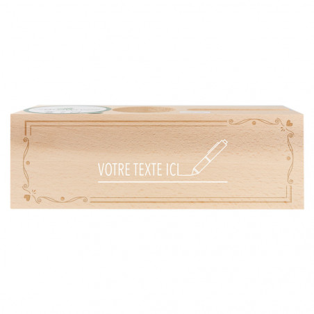 Organiseur de bureau bois arabesque unique