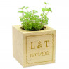 Cube en bois plante personnalisé arabesque