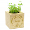 Cube plante bois personnalisé pour maman