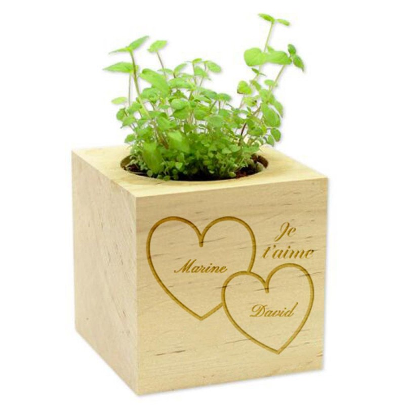 Eco cube Saint valentin personnalisé
