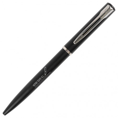 Stylo bille Waterman Graduate noir avec gravure texte