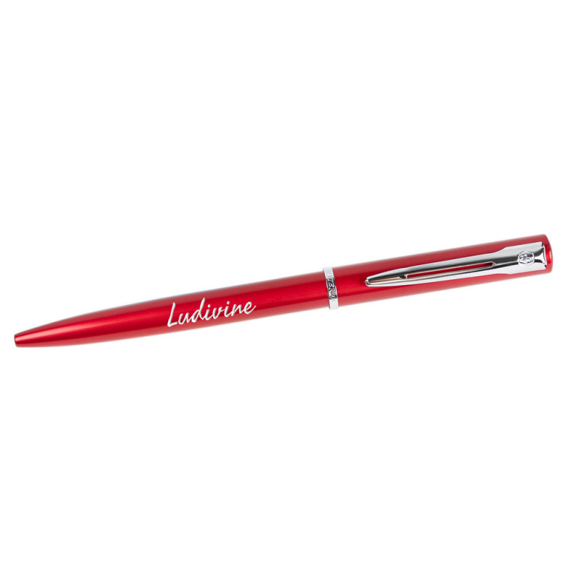 Stylo Bille Waterman Etalon En Laque Bordeaux Et Plaqué Or - Modèle Prestige, Gravé "D M" - Occasion