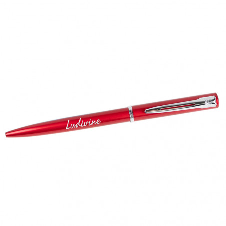 Stylo bille Waterman Graduate rouge avec gravure texte