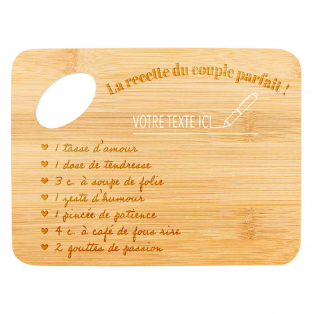 Petite planche à découper recette du couple unique