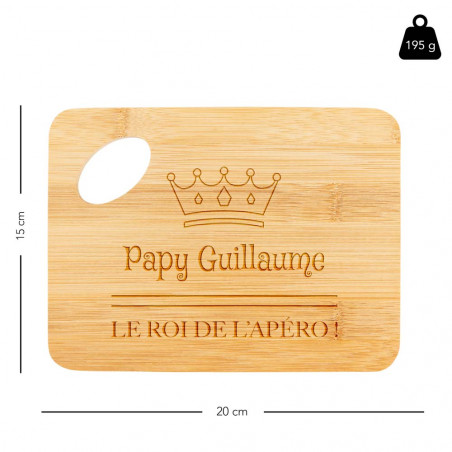 Taille de la petite planche de cuisine le roi de l'apéro