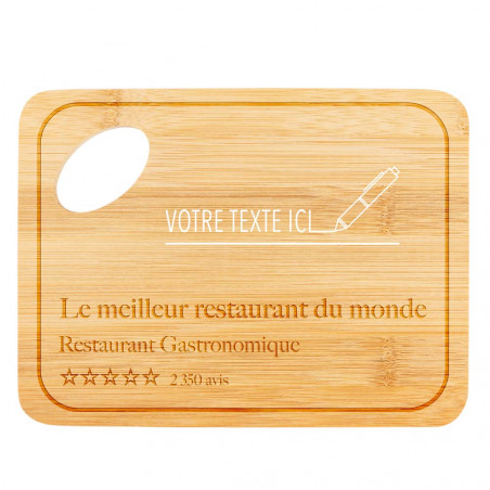 Petite planche découpe restaurant gravé avec votre texte