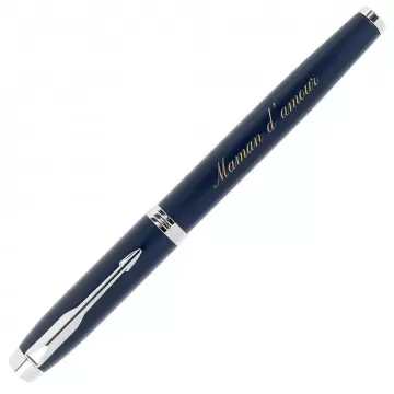Stylo roller IM Parker bleu personnalisable | Gravure texte