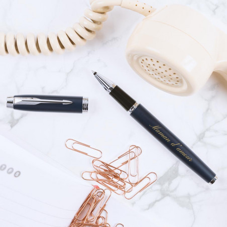 Stylo Roller Parker IM bleu personnalisable