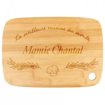 Planche en bois personnalisable | Design "Meilleure cuisine" gravé