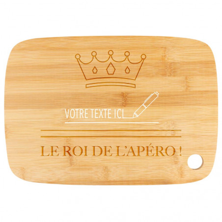 Planche de cuisine design apéro gravée