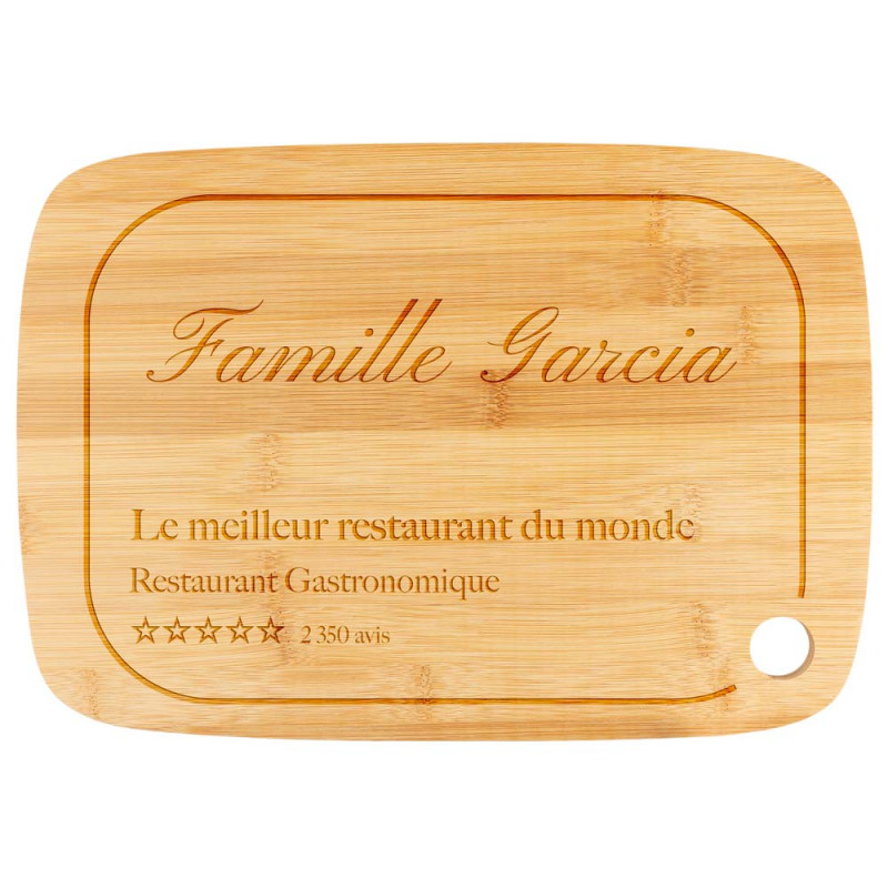 Planche à découper restaurant à personnaliser